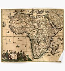 Vintage Map of Africa (1688) Poster