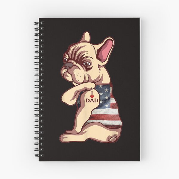 Item preview, French Bulldog Dog Tattoo I Love Dad Funny Fathers Day designed and sold by BiancaMoss51.