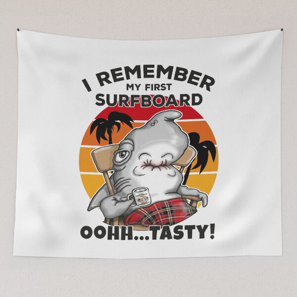 Item preview, My First Surfboard Funny Surfing Shark Summer Surf designed and sold by Status71.