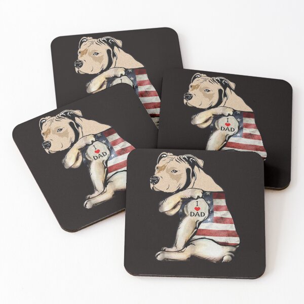 Item preview, Pitbull I Love Dad Tattoo Fathers Day designed and sold by BiancaMoss51.