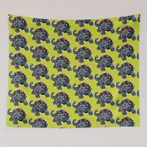 Item preview, Cute Ankylosaurus Happy Dinosaur designed and sold by PosterpartyCo.
