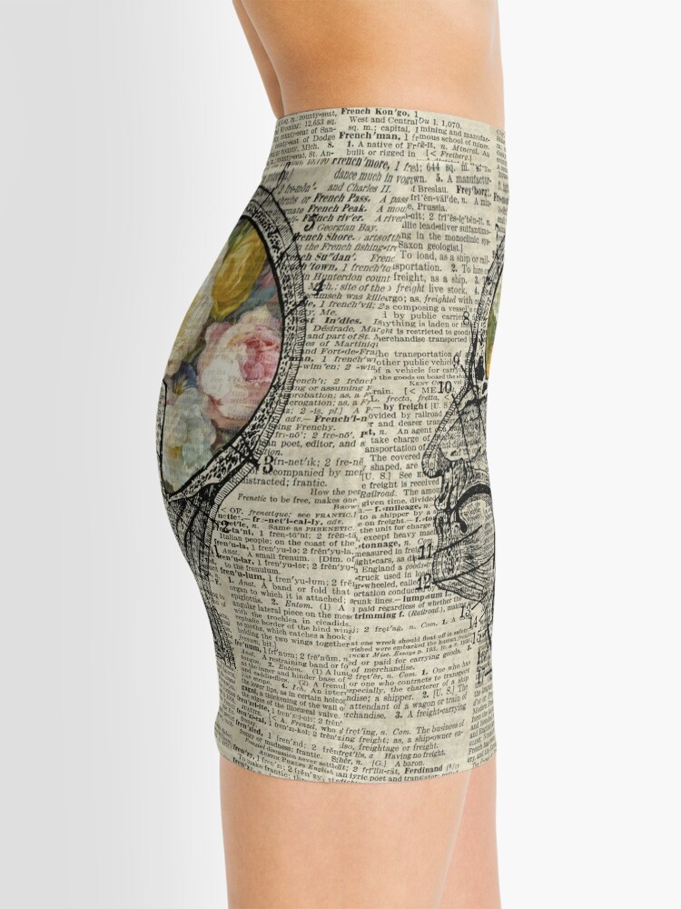 Brain Full Of Flowers Dictionary Art | Mini Skirt