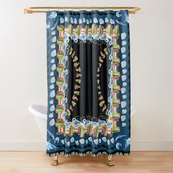 Beach Lover Layout - Florida Summer Icons Shower Curtain