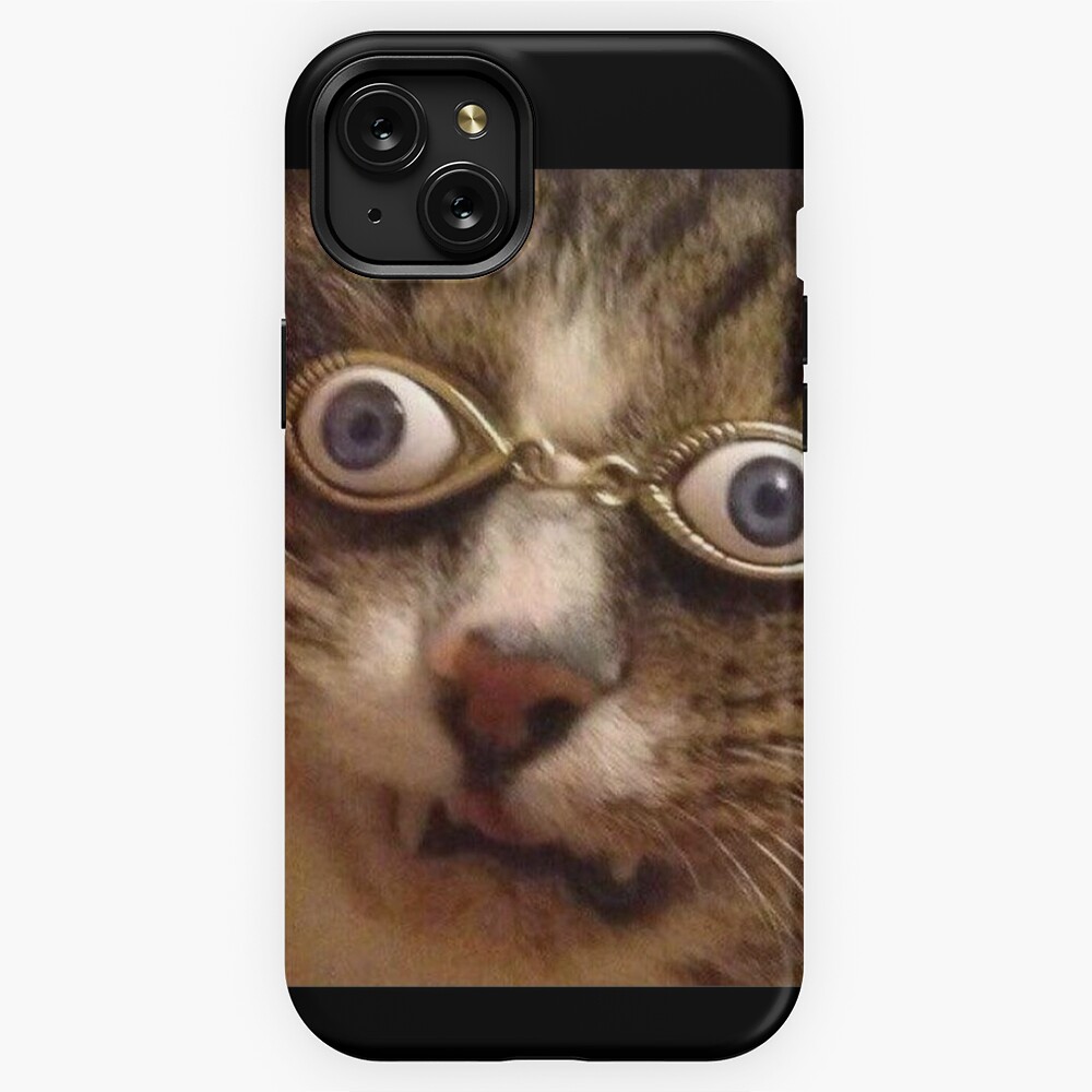 Funny Cat Icon With Glasses iPhone Case by best_designs