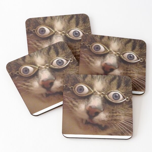 Item preview, Funny cursed image cat big eyes meme designed and sold by ArtyMaster.