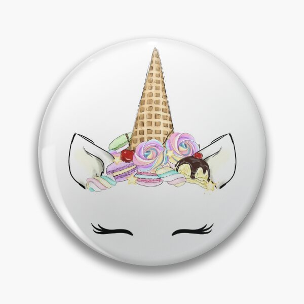 Item preview, Ice Cream Candy Rainbow Unicorn Face Unicorn's Party designed and sold by CreativeBu.