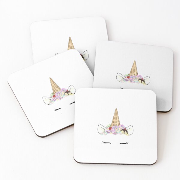 Item preview, Ice Cream Candy Rainbow Unicorn Face Unicorn's Party designed and sold by CreativeBu.