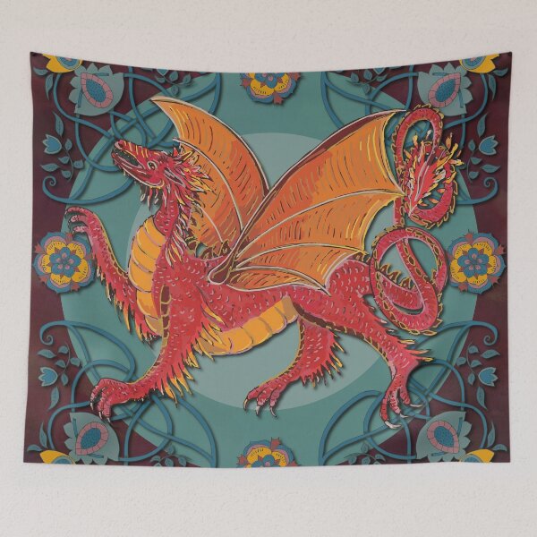 Item preview, Celtic Medieval Fire Dragon designed and sold by lottibrown.