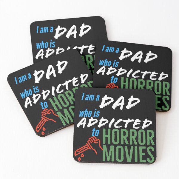 Item preview, I AM A DAD WHO IS ADDICTED TO HORROR designed and sold by RedOnBlack2020.