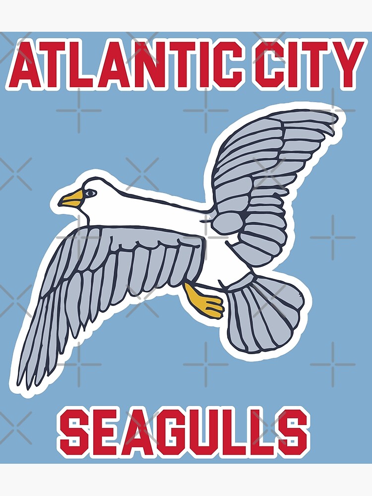 “Atlantic City Seagulls )( Retro Throwback Basketball Team” Poster by