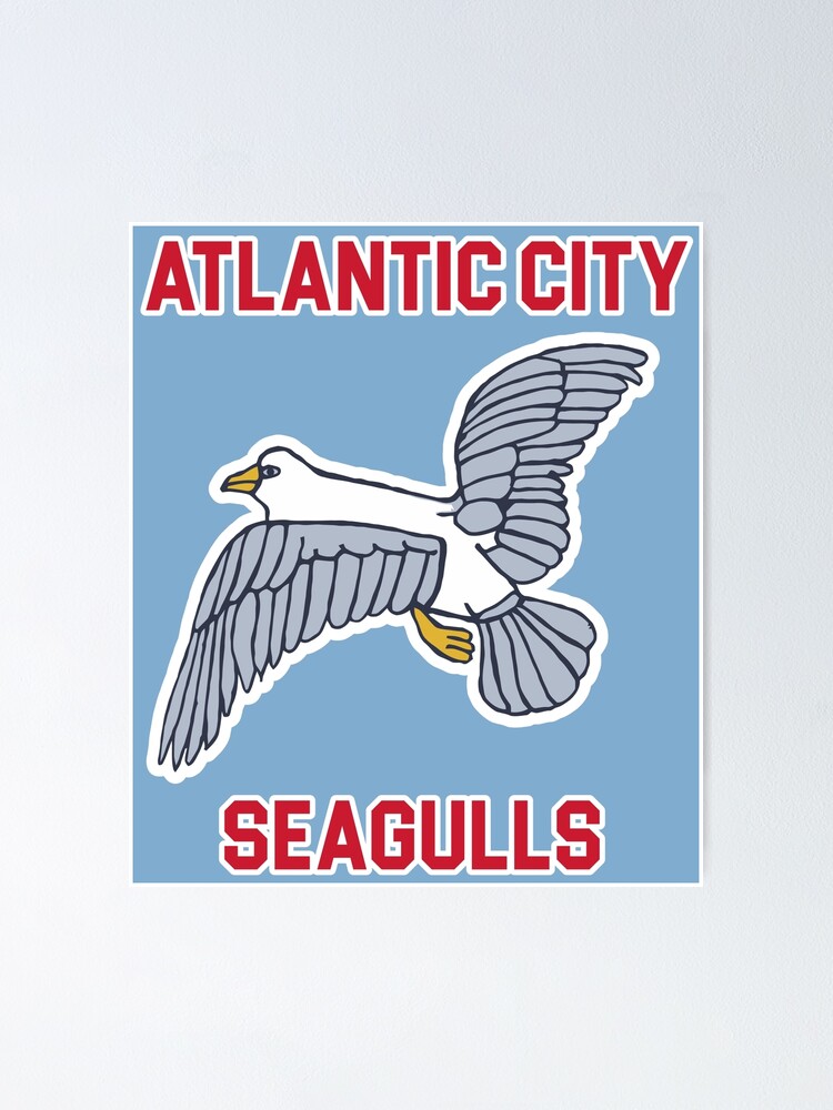 “Atlantic City Seagulls )( Retro Throwback Basketball Team” Poster by