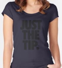 NUR DIE SPITZE. - Chevron-Textur Tailliertes Rundhals-Shirt