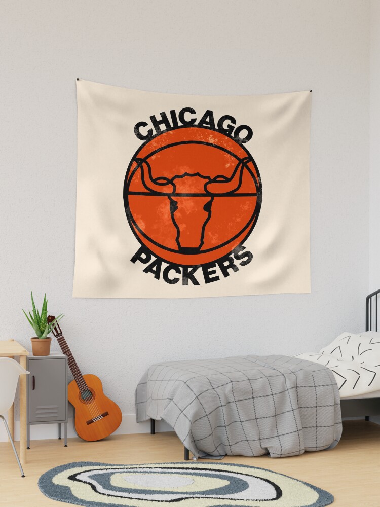 Chicago Packers ))(( Retro Defunct Basketball Team Design Tapestry - Main Image