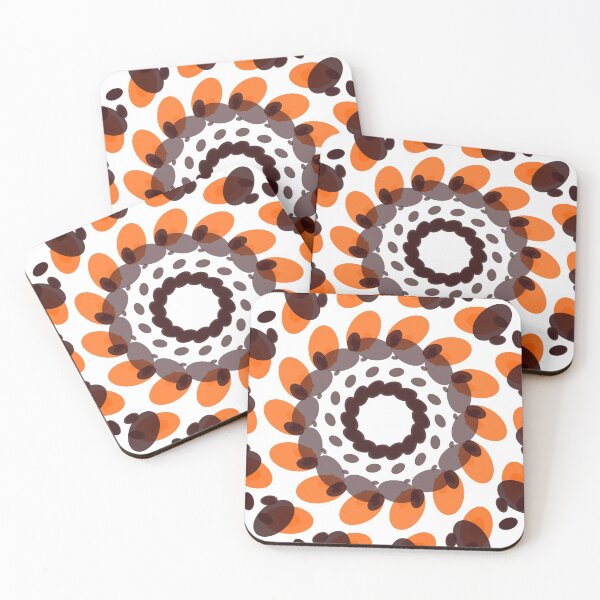 Item preview, Patterned orange and brown circles  designed and sold by MsArtyCrafts.