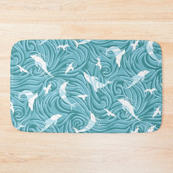 Item preview, Dolphin Swimming Free | Sea Green designed and sold by L Diane Johnson.