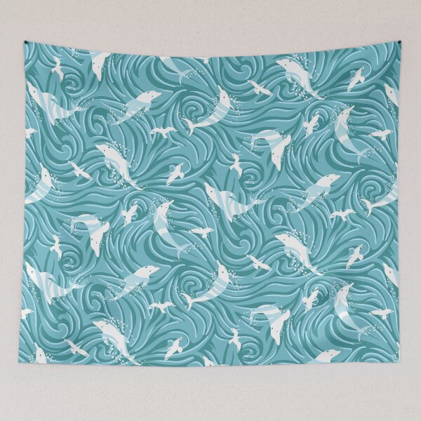 Item preview, Dolphin Swimming Free | Sea Green designed and sold by L Diane Johnson.