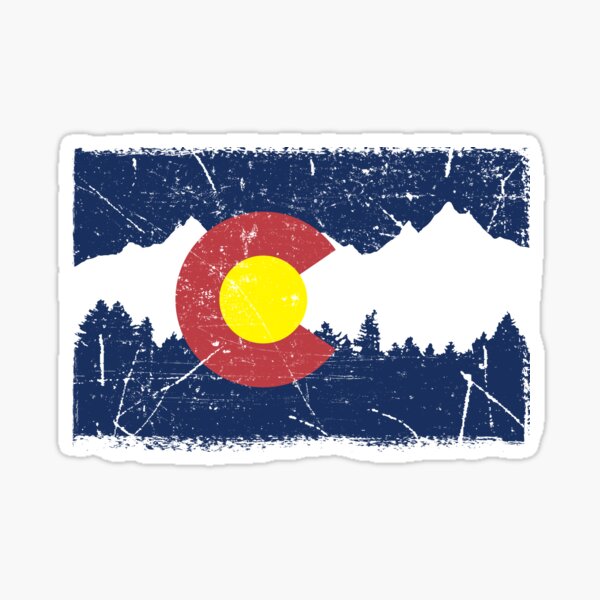 Item preview, Vintage Colorado Flag Mountains designed and sold by S Cube Design.