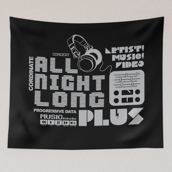 Item preview, ALL NIGHT LONG MUSIC PLUS designed and sold by jrockdesign.