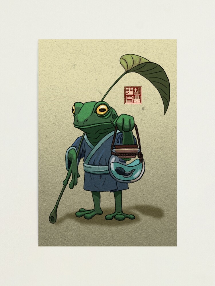 Thumbnail 2 of 3, Photographic Print, A Frog and His Son designed and sold by DingHuArt.