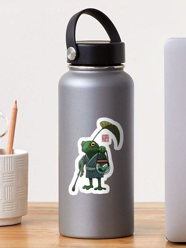 Thumbnail 1 of 3, Sticker, A Frog and His Son designed and sold by DingHuArt.