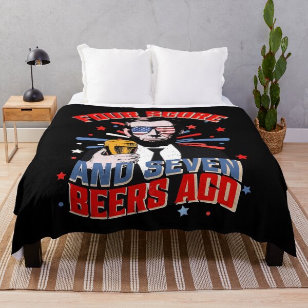 Item preview, Four Score and Seven Beers Ago - funny freedom quotes designed and sold by DebbisPalette.