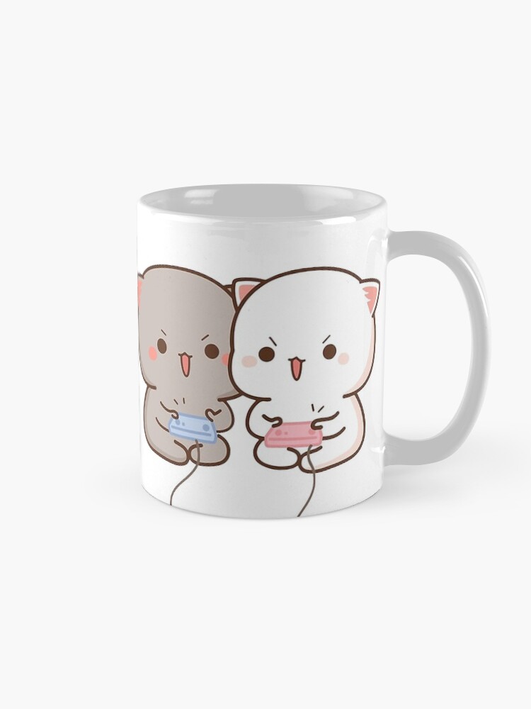 Alternate view of cute mochi peach cat Coffee Mug