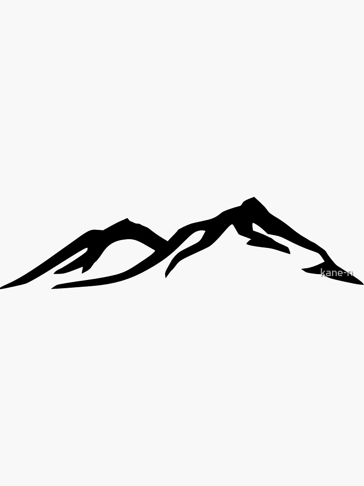 Small Mountain Silhouette  Sticker for Sale by kane-n