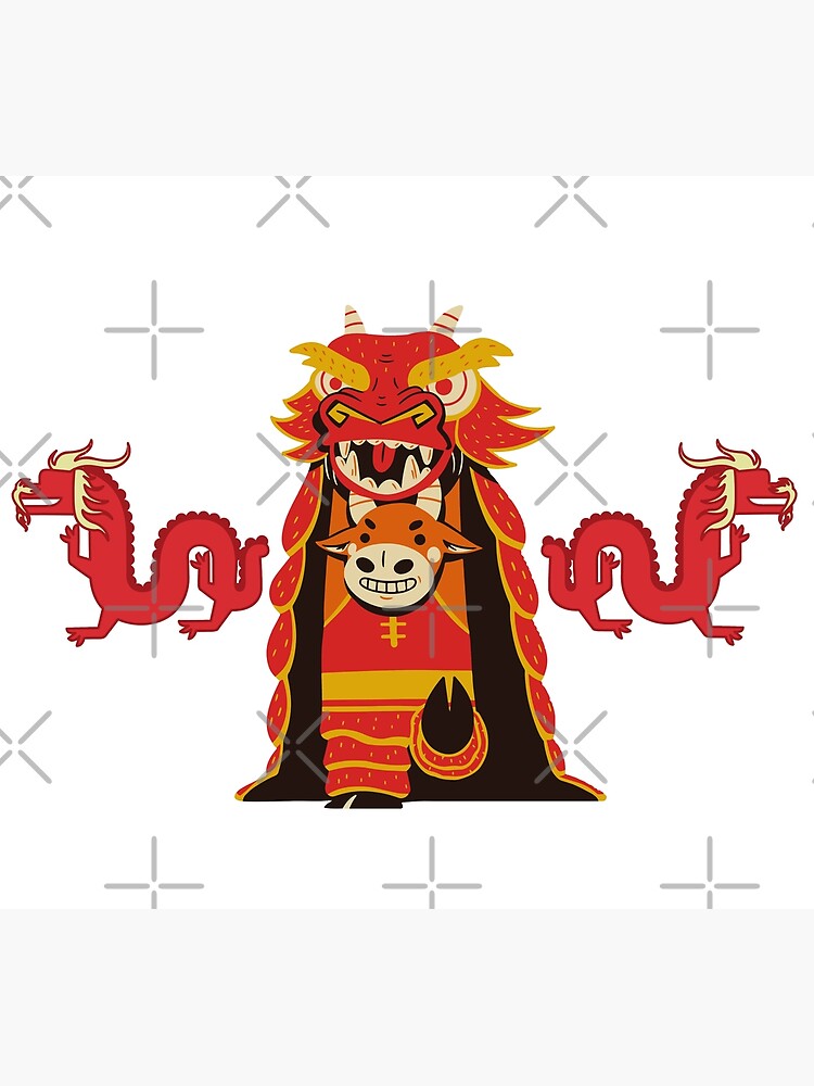 red-chinese-dragon-poster-for-sale-by-eleonoor-redbubble