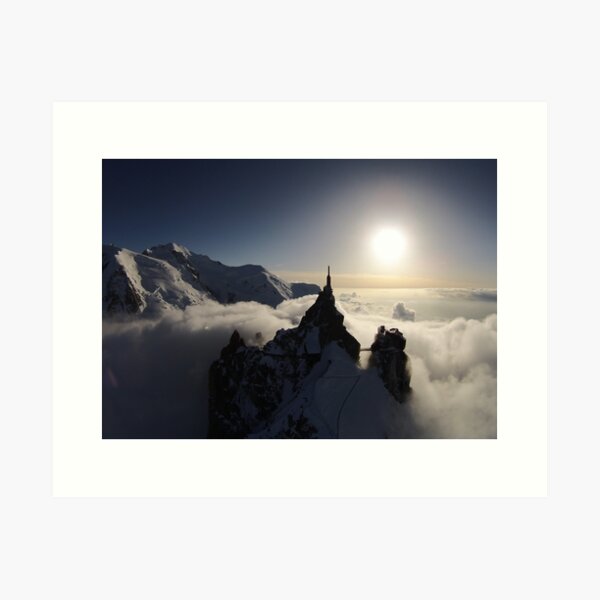 Item preview, Mont Blanc & Aiguille du Midi at Sunset Above the Clouds designed and sold by dronealps.