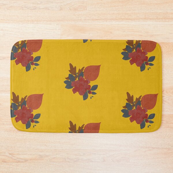 Item preview, Boho Summer Colors Textured Floral Arrangement on Mustard Yellow designed and sold by MFGB-Creations.