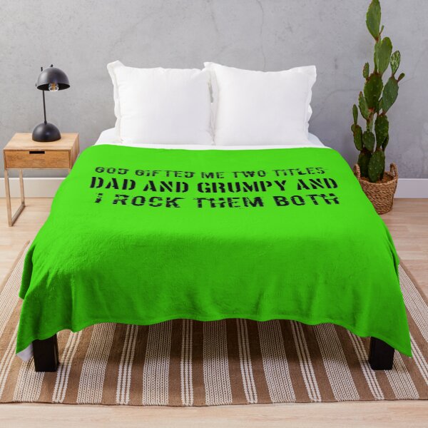 Item preview, God Gifted Me Two Titles Dad And Grumpy And I Rock Them Both , funny saying designed and sold by Soukainadesign.