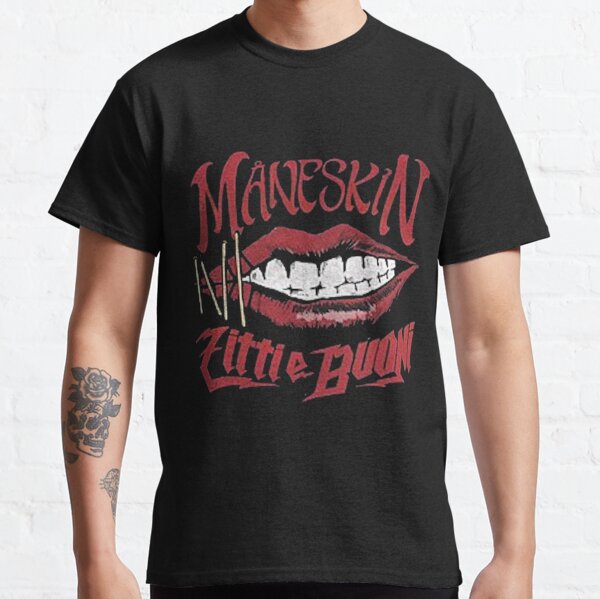 直筆サイン入り Maneskin zitti e buoni Tシャツ世界に1枚だけです