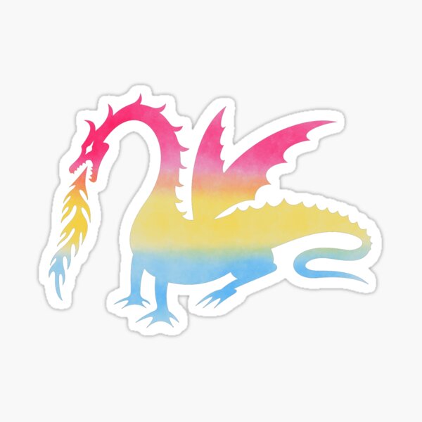 Pansexual Pride Dragon Sticker For Sale By Nerd Girl Art Redbubble