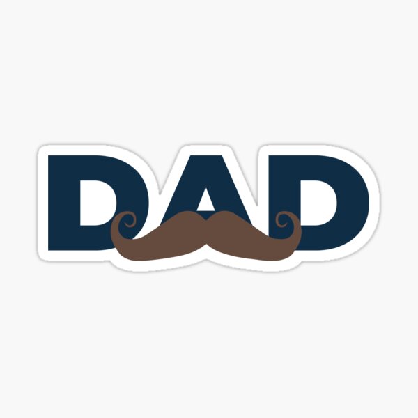 Dad with a moustache father's day gift Sticker