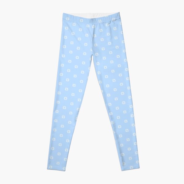Simple Blue Foulard Leggings