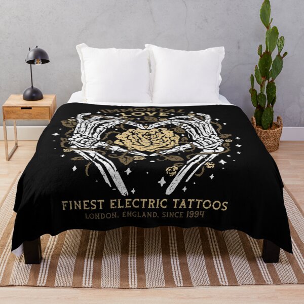 Item preview, Immortal Love, London Tattoo Studio Design, Skeleton and Roses designed and sold by Proverbial Wisdom Design.