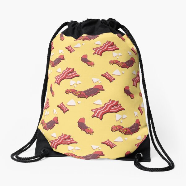 Oh Worm it's Bacon Time! (Yellow) Drawstring Bag