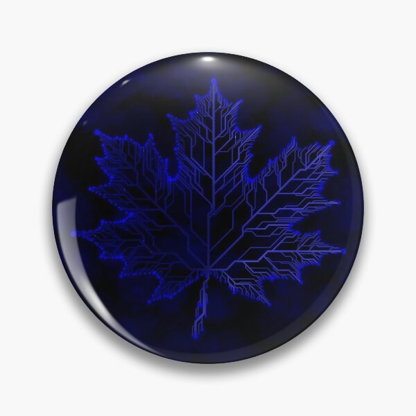 Item preview, blue circuit board tech maple Leaf designed and sold by jc007.