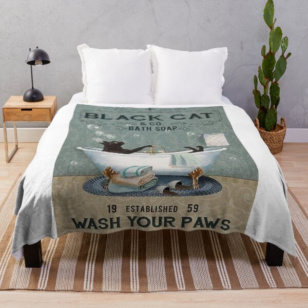 Item preview, Black Cat Soap In bathroom designed and sold by sluezoes.