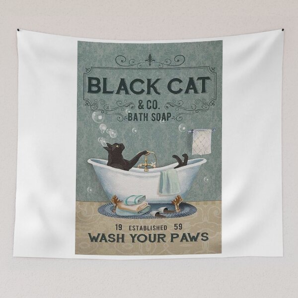 Item preview, Black Cat Soap In bathroom designed and sold by sluezoes.