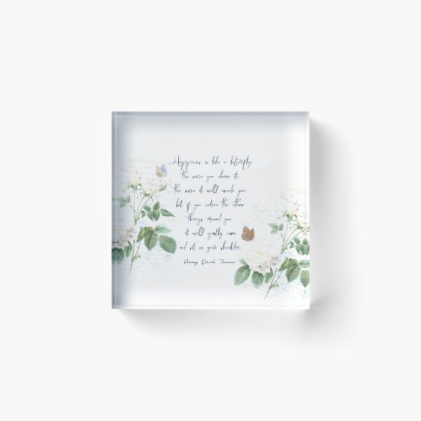 Aperçu de l'œuvre Le bonheur est comme un papillon de Henry David Thoreau créée et vendue par EKartPrints.