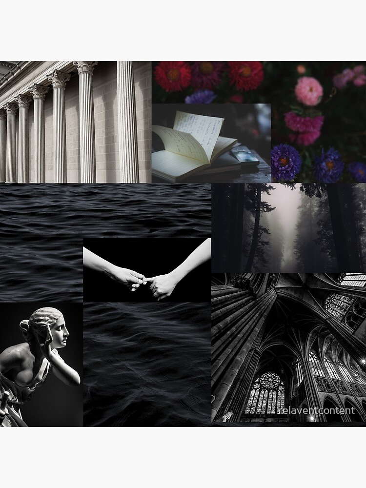 Dark Academia Aesthetic Mood Board Photographic Print By