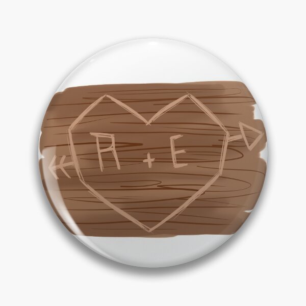 Item preview, R + E carved in wood designed and sold by rizetsuki.