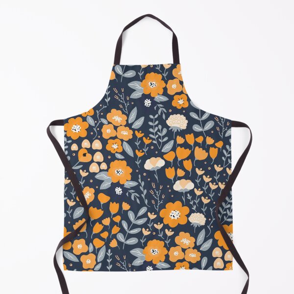Artikelvorschau, Ditsy Florals in Navy and Orange entworfen und verkauft von meggydesigns.