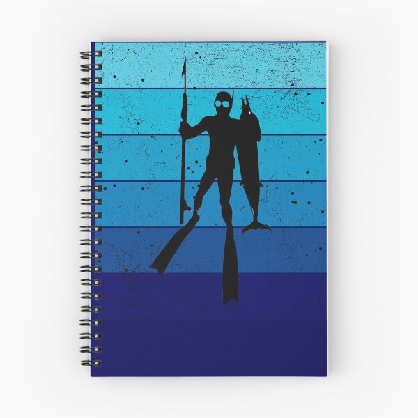 Item preview, Spearfishing retro gradients deep blue ocean gift idea for any fishing diving lover  designed and sold by Live  Today.