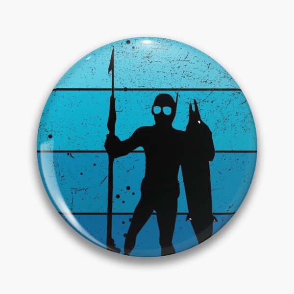Item preview, Spearfishing retro gradients deep blue ocean gift idea for any fishing diving lover  designed and sold by Live  Today.