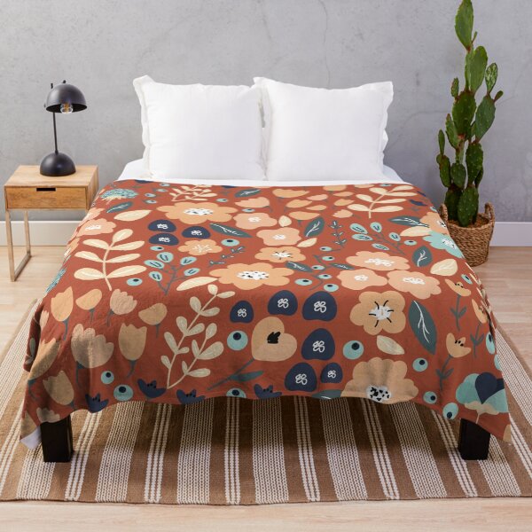 Aperçu de l'œuvre Ditsy Florals in Terracotta créée et vendue par meggydesigns.