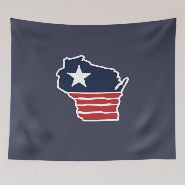 Item preview, Wisconsin Rough U.S. Flag designed and sold by gstrehlow2011.