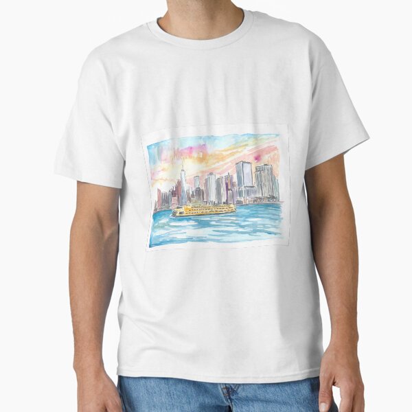 Aperçu de l'œuvre Ferry de Staten Island avec vue sur Manhattan créée et vendue par artshop77.