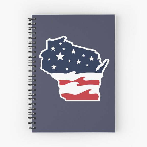 Item preview, Wisconsin Stars and Wavy Stripes U.S. Flag designed and sold by gstrehlow2011.